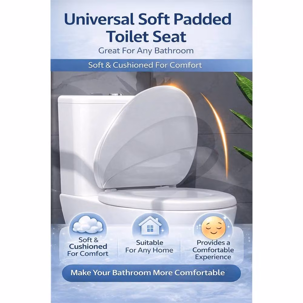 Nordara Ultra Soft White Padded Toilet Seat Cushion WC Comfort – 3