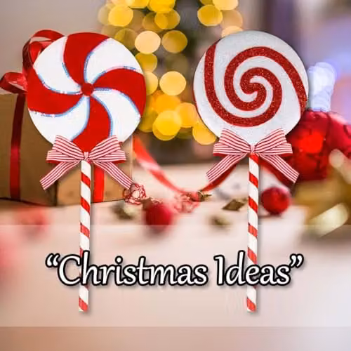 VFM e-Store Christmas Candy Cane Lollipop Decoration in Red and White, H 60 cm x W 25 cm – 4