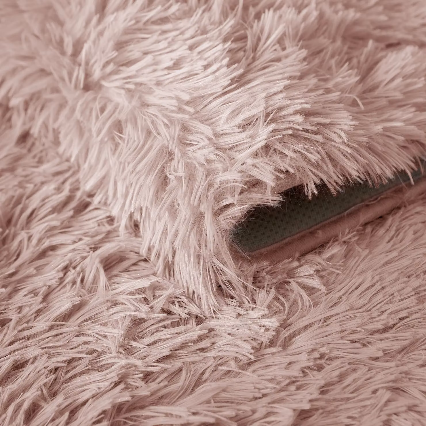 Home Republic Alaska Shaggy Anti Slip Machine Washable Rug in Pink, W: 100 cm, D: 60 cm – 2