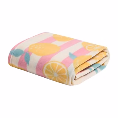 OHS Lemon Stripes Polar Fleece Throw Blanket, Yellow, W/D/H: 120 x 150 cm – 1