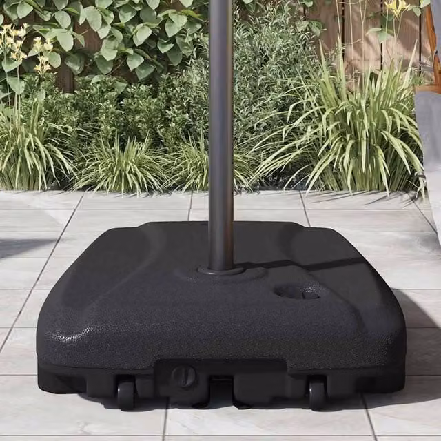 Berkfield Home Black Matt Plastic Freestanding Outdoor Parasol Stand – 1