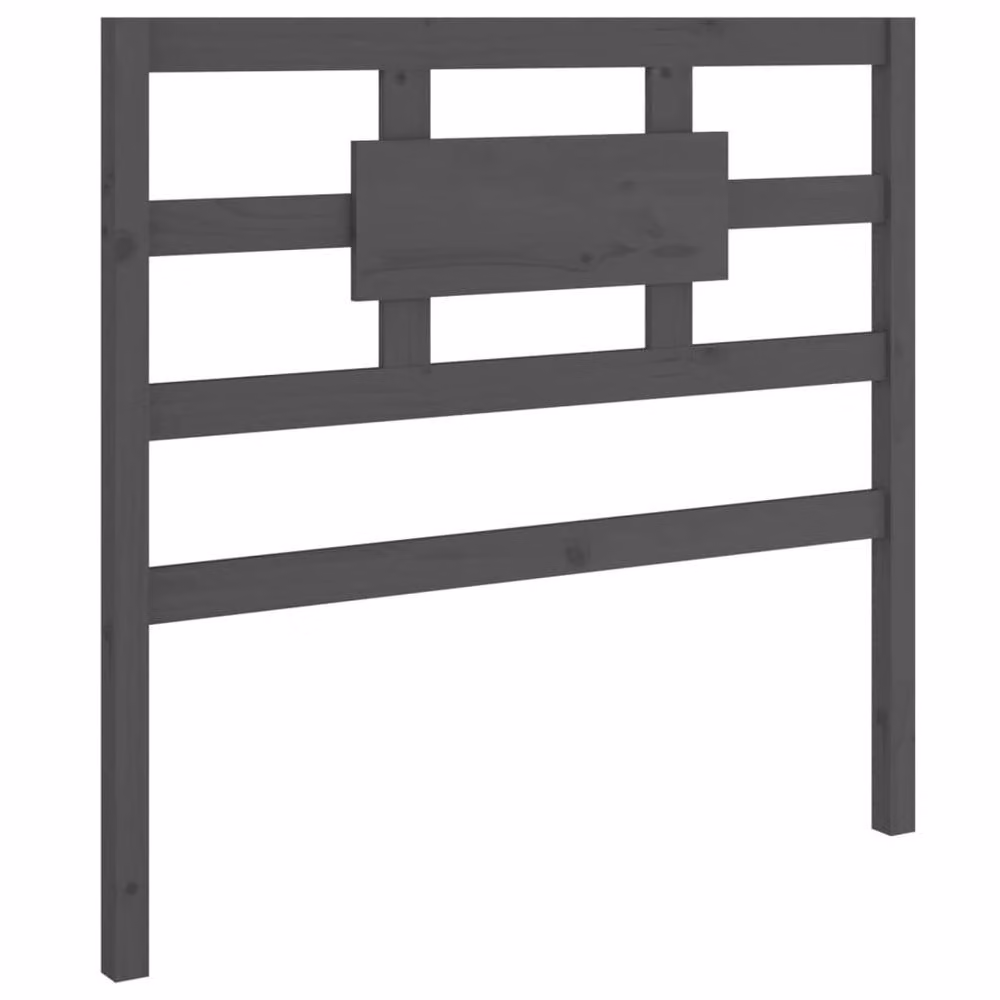 Berkfield Home Beautiful Bed Headboard in Grey Solid Pine, W/D/H: 95.5 x 4 x 100 cm – 2