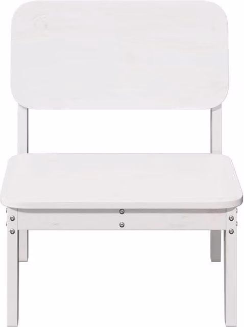 Berkfield Home Beautiful Garden Chair in White Solid Pine Wood, W/D/H: 60 x 52.5 x 72 cm – 1