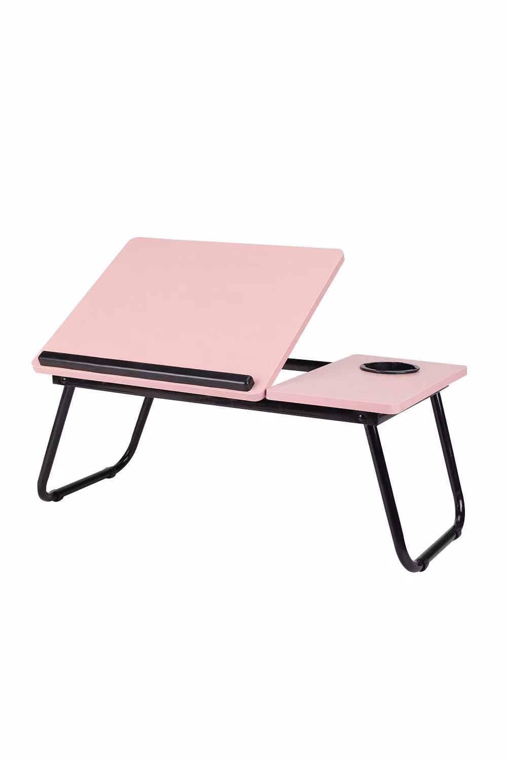 Living and Home Pink Folding Angle Adjustable Laptop Bed Table with Cup Slot and Stop Bar – 2