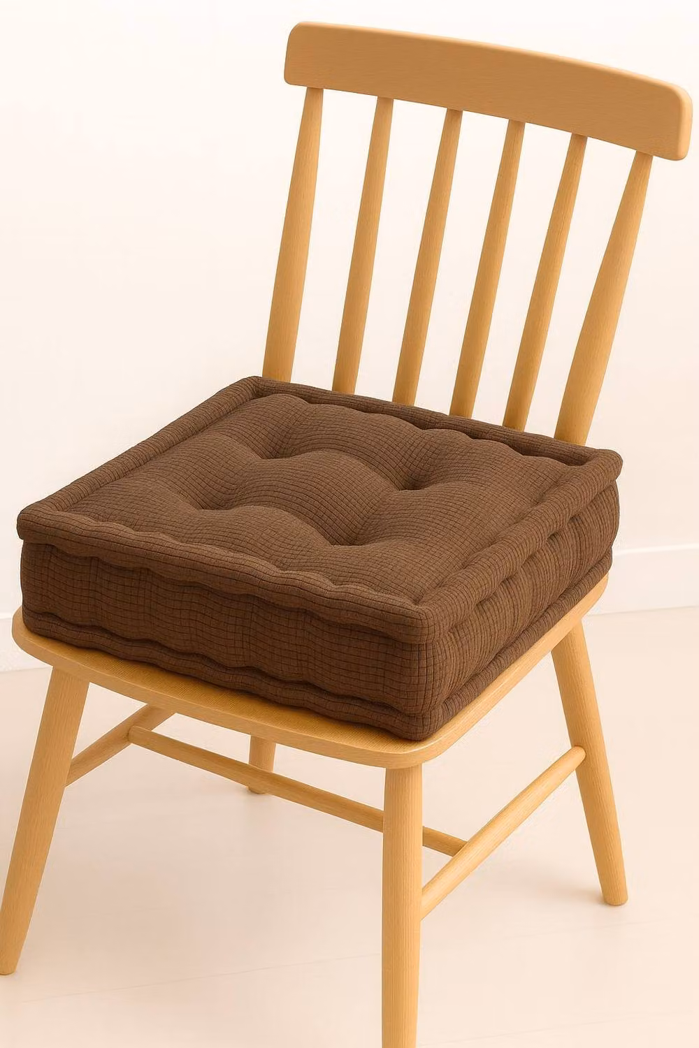 Homes-Linen Square Fleece Booster Seat Pad in Brown, W/D: 45 x 45 cm – 2