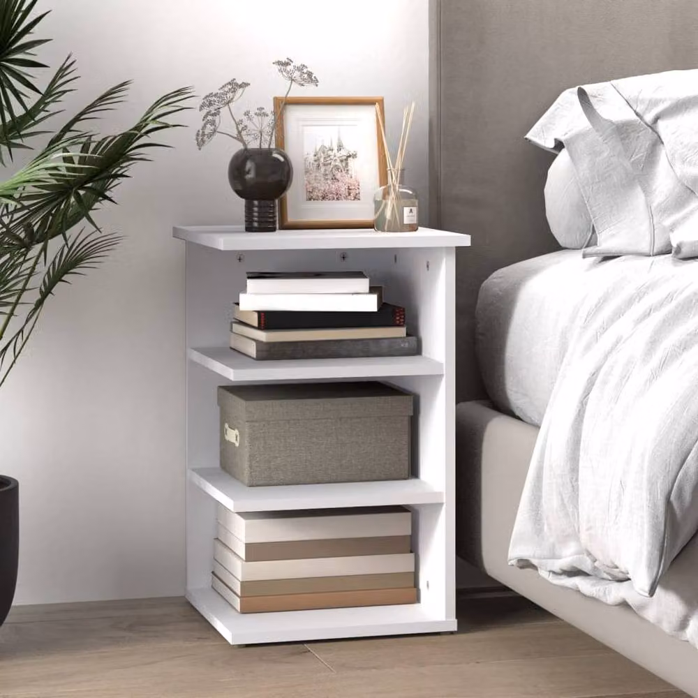 Berkfield Home White Side Cabinet in MDF, W/D/H: 35 x 35 x 55 cm – 3