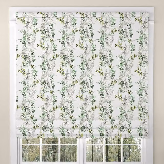ANTE DECOR Arlene Made To Measure Blackout Roman Blind in Green