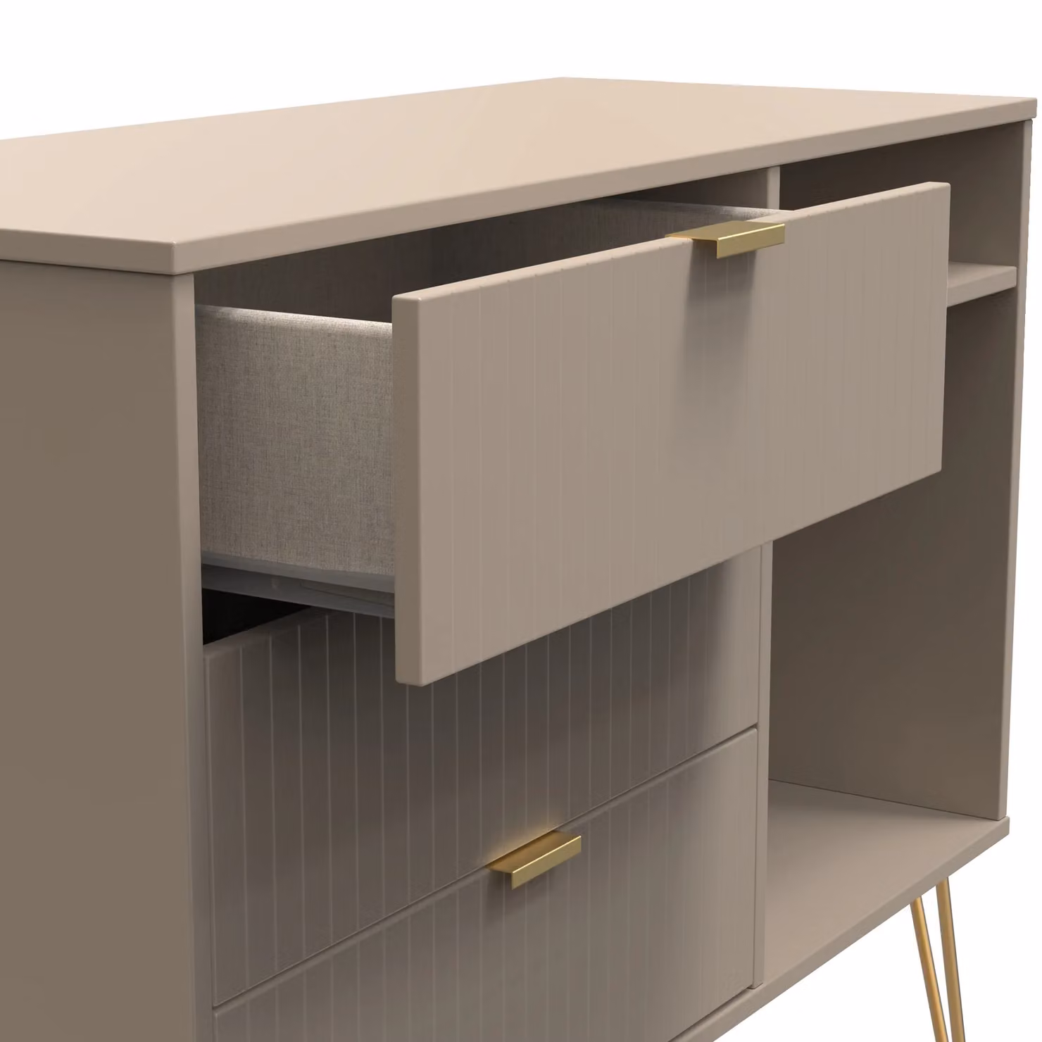 2 U Bexley Ready Assembled 3 Drawer TV Unit in Light Brown – 3