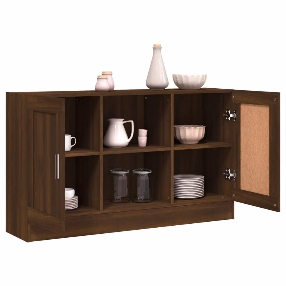 Berkfield Home Modern Brown Oak Sideboard, W/D/H: 120 x 30.5 x 70 cm – 4