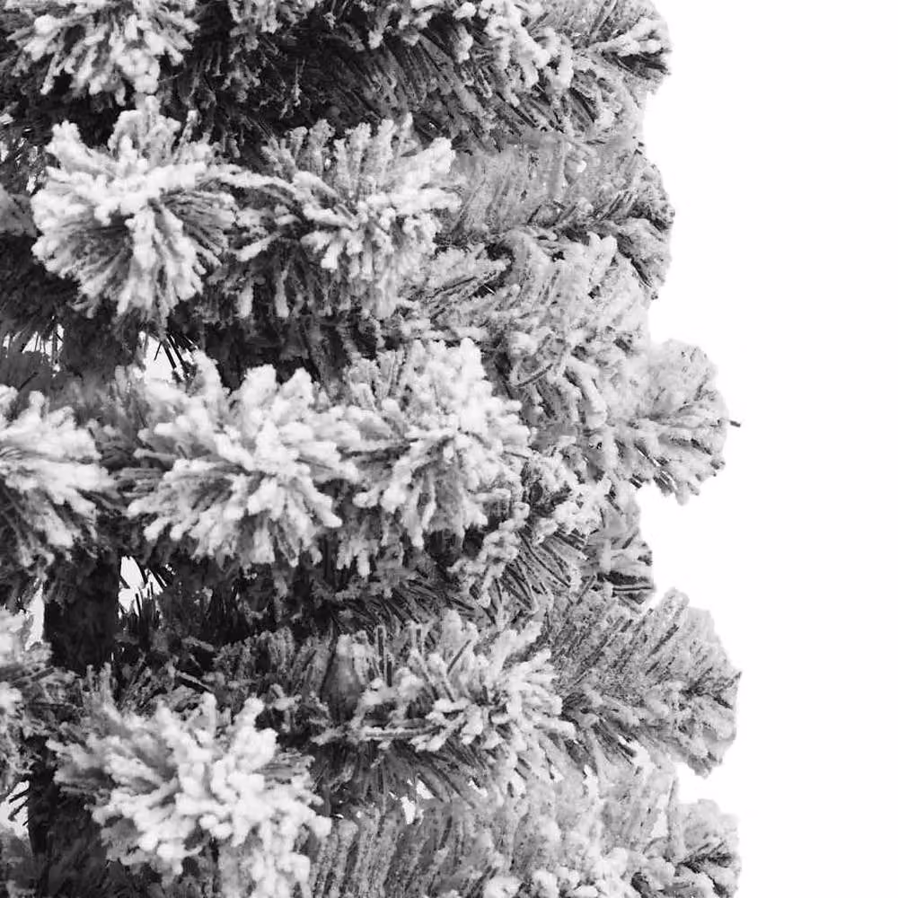 Berkfield Home Beautiful Artificial Hinged Christmas Tree with Flocked Snow in White, Height: 150 cm – 4