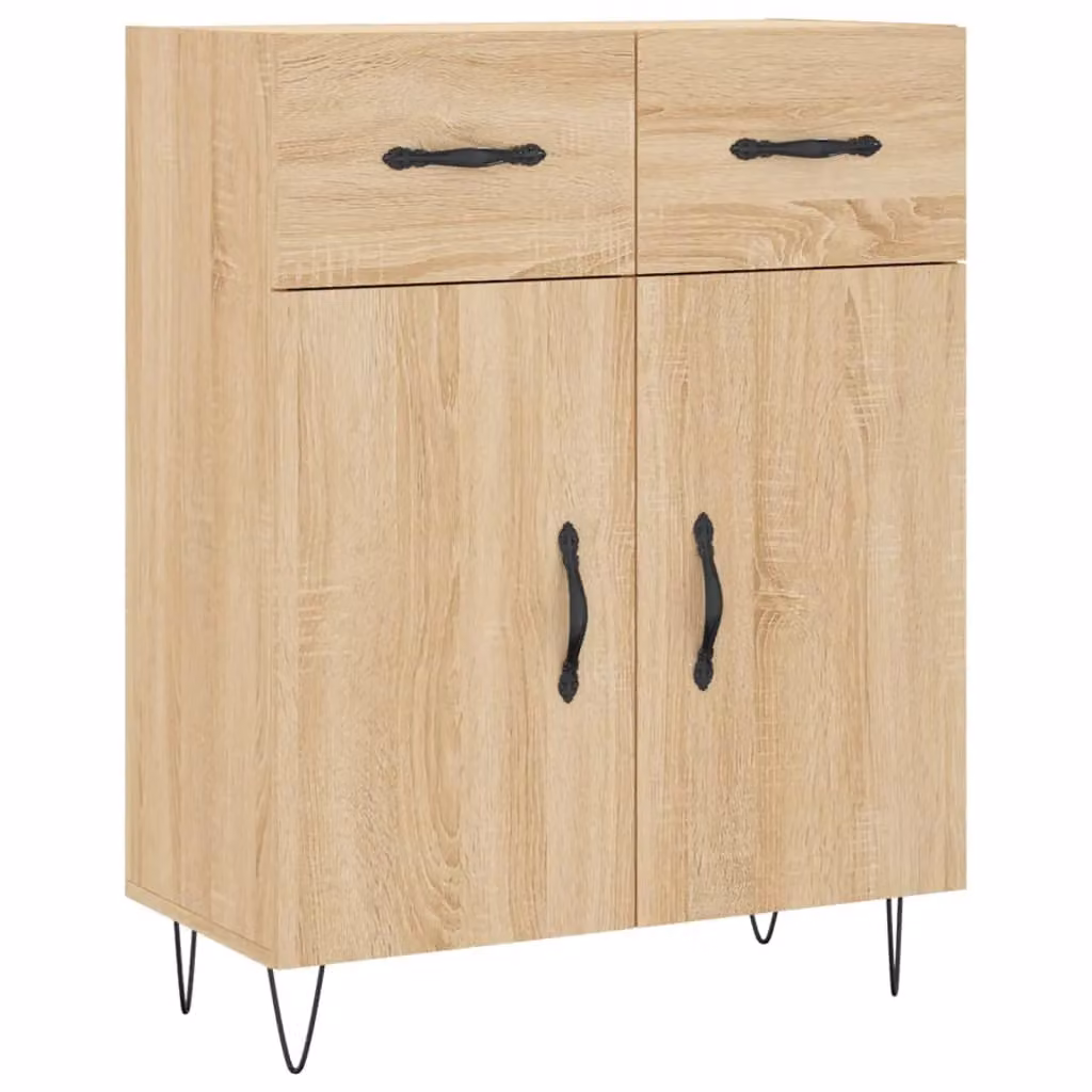 Berkfield Home Sonoma Oak Sideboard in Brown, W/D/H: 69.5 x 34 x 90 cm – 2