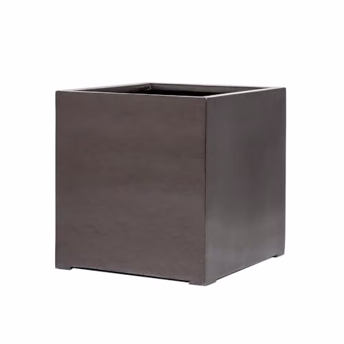 Primrose Stone Planter Tub in Grey and White, 50 x 50 x 50 cm