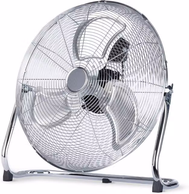 LIVIVO Silver Metal Floor Fan, Height: 59 cm