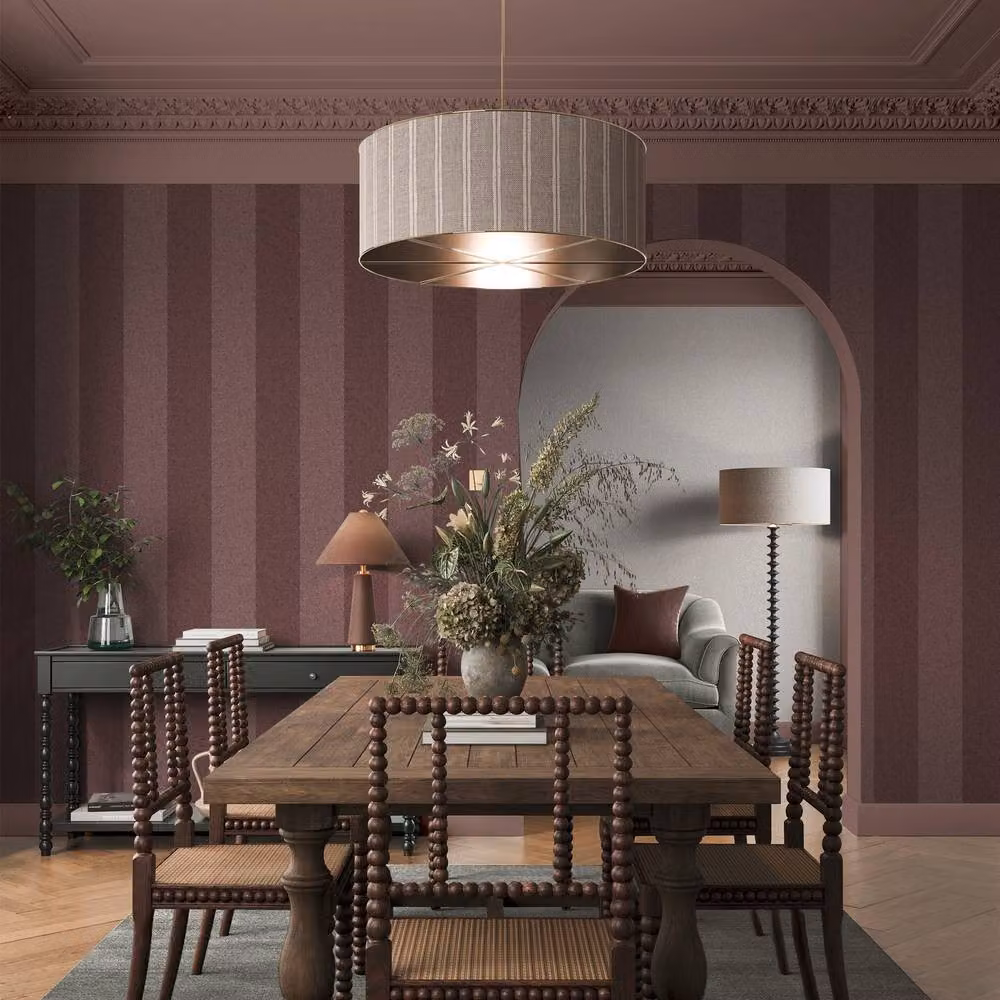 Superfresco Easy Regent Stripe Thistle Purple Striped Wallpaper, Width: 52 cm, Length: 10 m – 1