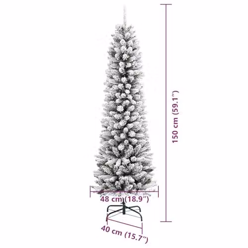vidaXL Artificial White Christmas Tree, Height: 150 cm – 3