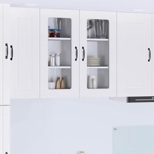 vidaXL Kalmar Dishwasher Panels, 2 Pieces, White Engineered Wood