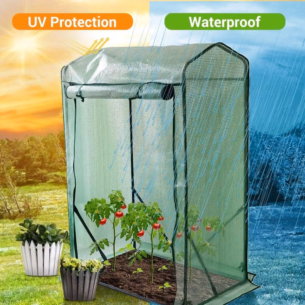Kelvenix Weatherproof 4-Tier Steel Greenhouse in Green, H x W x D: 160 x 59 x 39 cm – 3