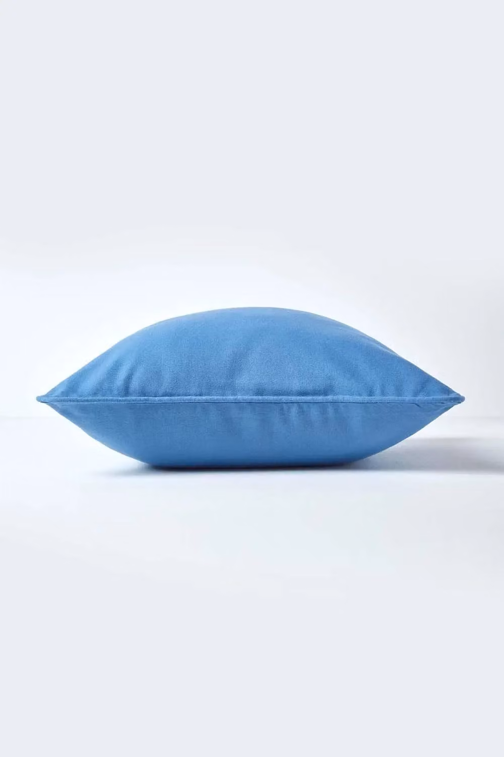 Homescapes Plain Blue Cotton Square Cushion Cover, W/D/H: 45 x 45 x 45 cm – 2