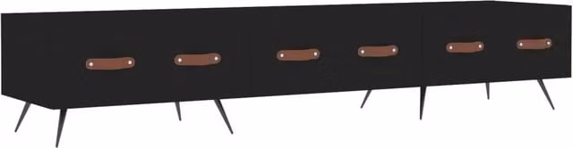 Berkfield Home Industrial TV Cabinet in Black, W/D/H: 150 x 36 x 30 cm