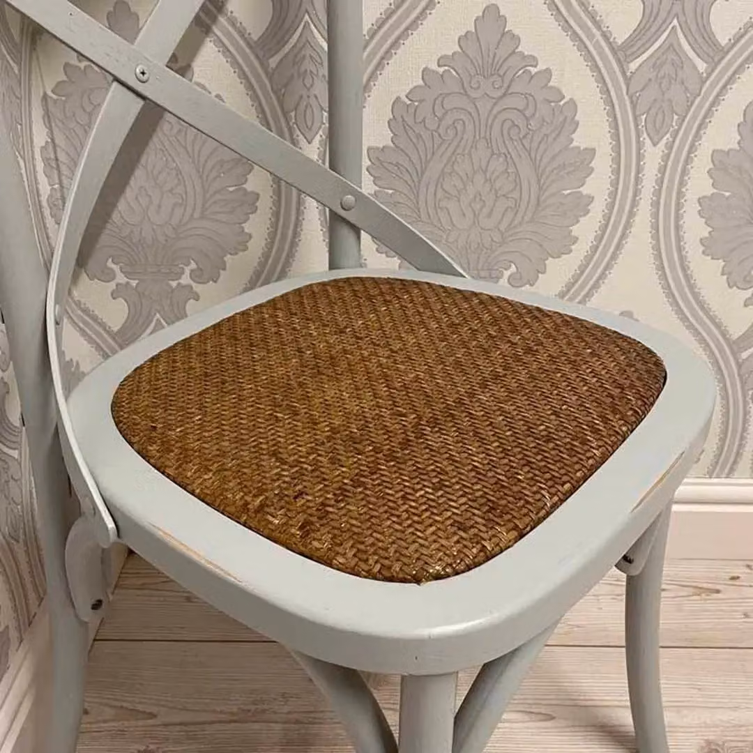 Minster French Cross Back Dining Chair in Grey Wood, W: 49 cm, D: 46 cm, H: 88 cm – 4