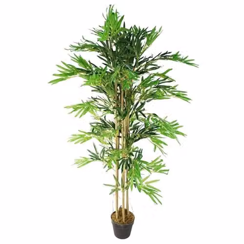 Leaf Design UK Green Artificial Bamboo Tree, Height: 150 cm, Width: 60 cm, Depth: 60 cm – 1