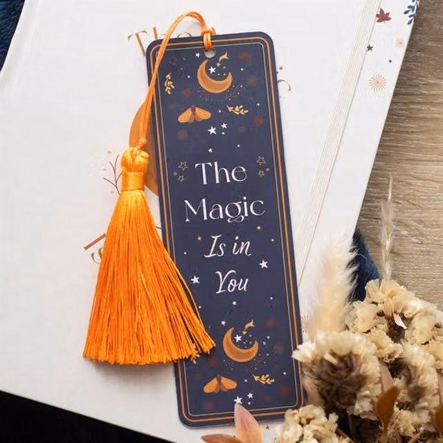 KDMK Magical Tassel Paper Bookmark in Purple and Multicolour