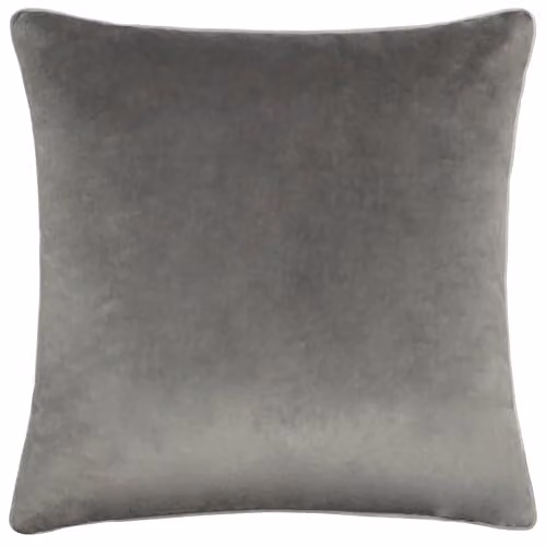 Furn Meridian Grey Velvet Square Cushion W/D/H: 45 x 45 x 45 cm