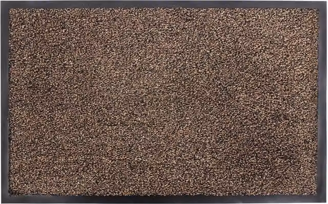 JVL Admiral Brown Microfibre Striped Barrier Doormat W: 50 cm, D: 80 cm – 1