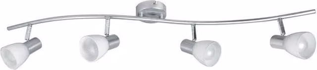 Netlighting SPOT 4 Light Adjustable Spotlight Bar in Grey Nickel, W: 93.5 cm, D: 13.5 cm