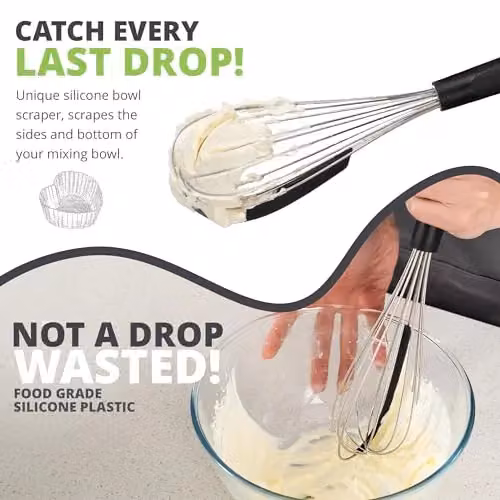 Oliver's Kitchen Balloon Whisk with Built-in Scraper in Black – 2
