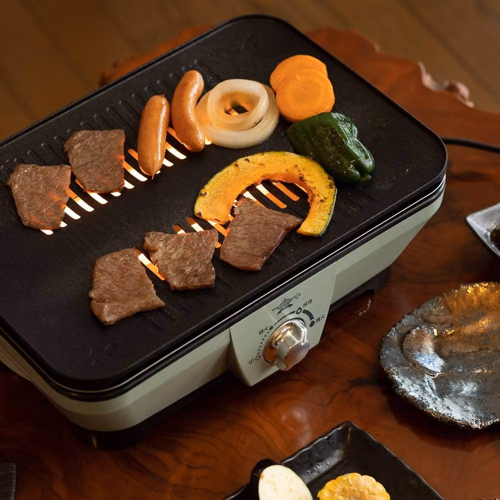 Aladdin Smokeless Graphite Mini Griller Compact Indoor Yakiniku Grill in Green – 3