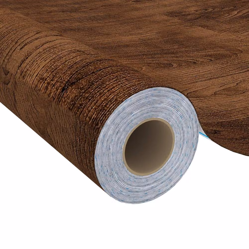 Berkfield Home Self-adhesive PVC Door Film, 2 Pack, Dark Oak Brown, W: 90 cm, H: 210 cm – 4