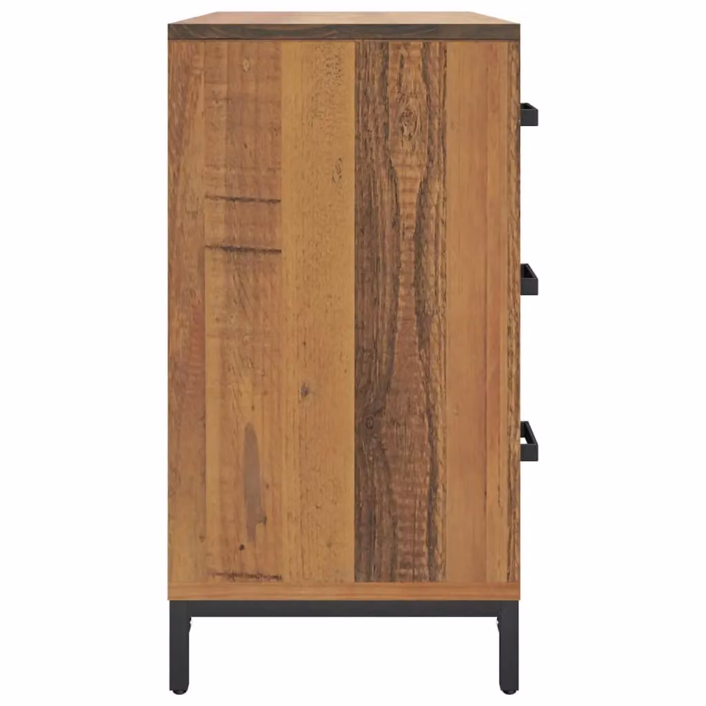 Berkfield Home Solid Pinewood Chest of Drawers in Brown, W/D/H: 75 x 35 x 70 cm – 3