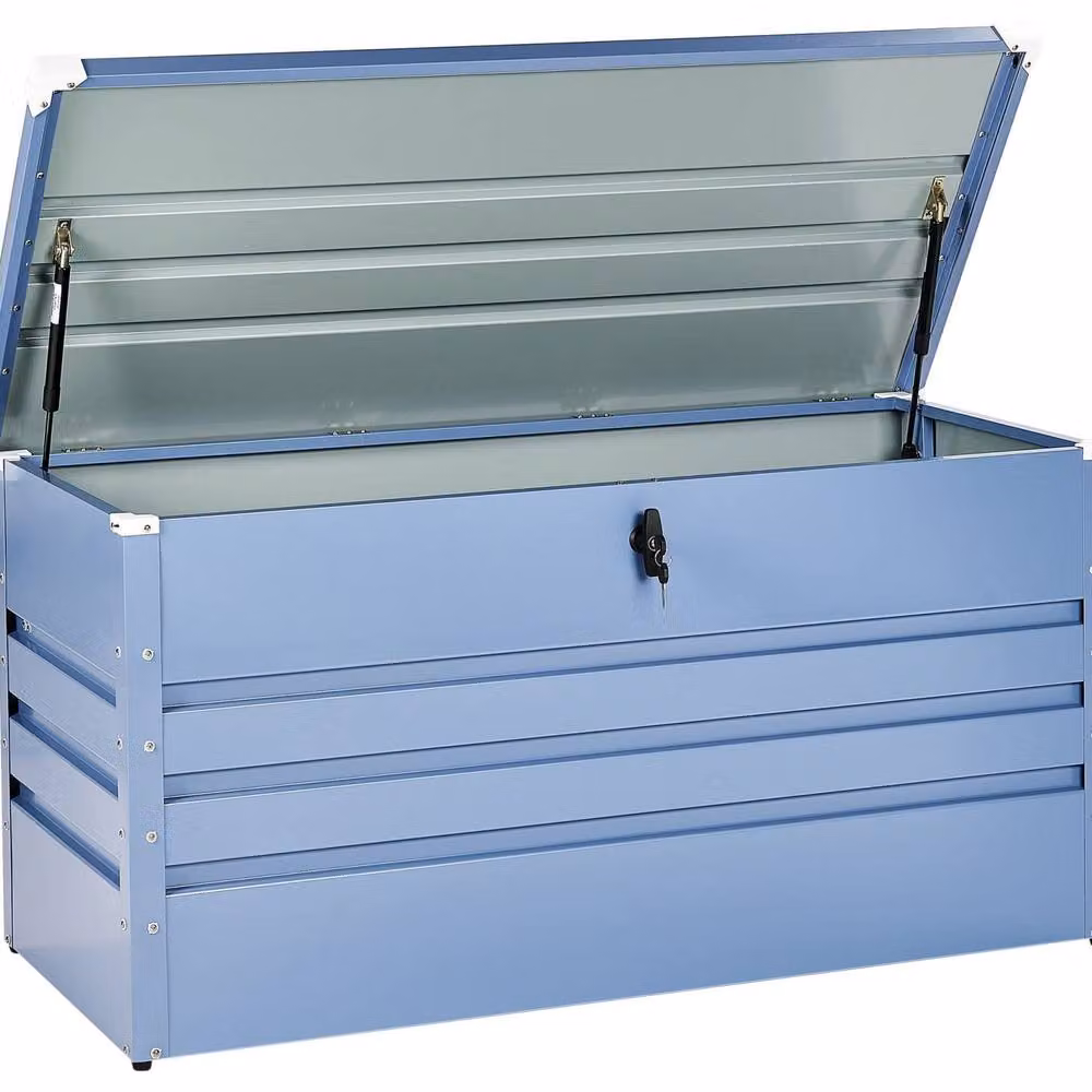Wyld and Coco Blue 400L Galvanised Steel Outdoor Storage Box W/D/H: 132 x 62 x 64 cm – 2