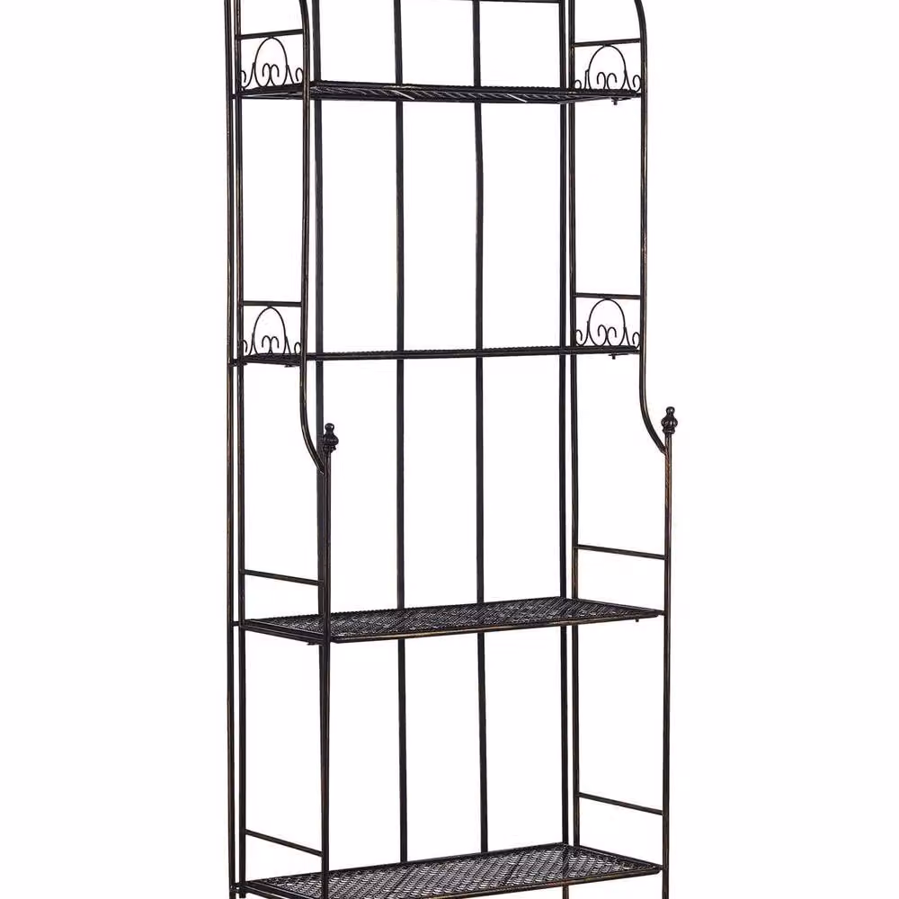 Wyld and Coco Evergreen 4-Tier Black Metal Freestanding Plant Shelf – 2