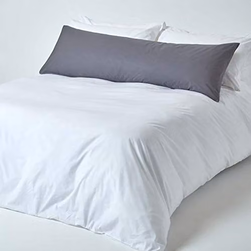 Homescapes Dark Grey Egyptian Cotton Body Pillowcase, 200 TC Percale – 2