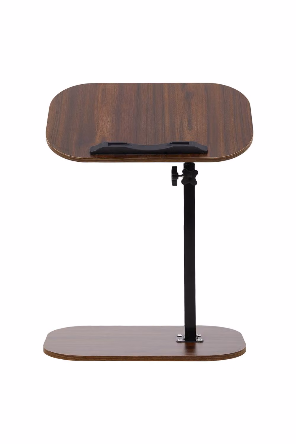 Living and Home Height Adjustable C-Shape Overbed Table in Black – 3