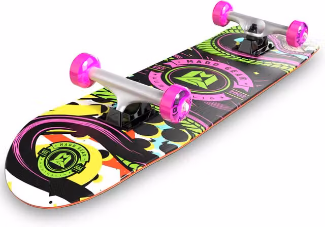 Madd Gear Junior Pro Skateboard Konda in Purple and Multicolour