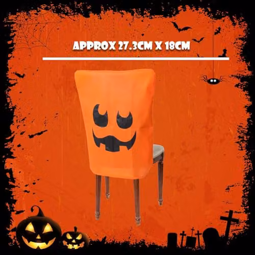 VFM e-Store Halloween Party Dining Chair Covers in Orange, W/D/H: 65 x 50 x 50 cm – 3