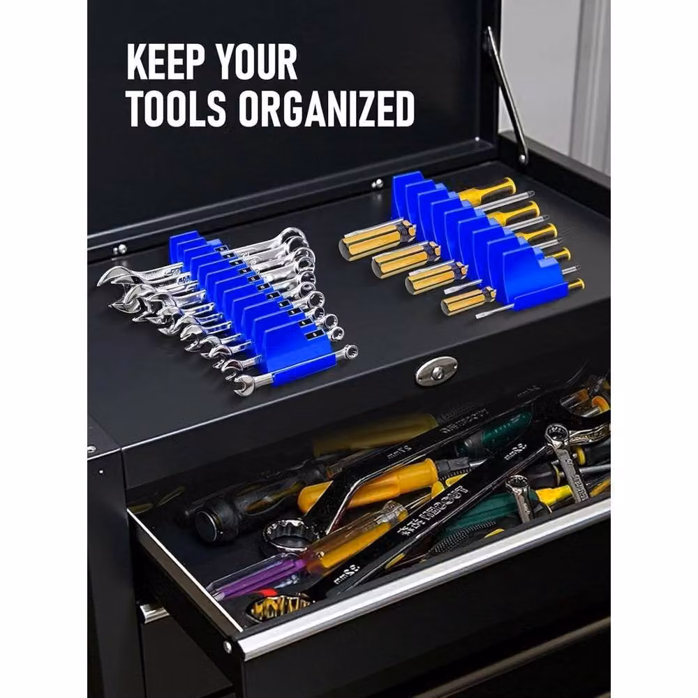 SPETLEK Magnetic Wrench Organizer, Blue, 40 Pieces, Metal – 4