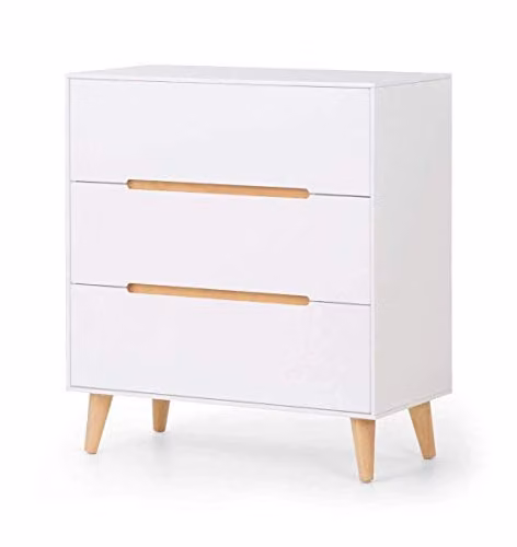 Julian Bowen Alicia 3 Drawer Chest in White and Oak