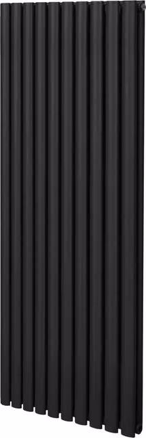Monstershop Oval Column Steel Radiator in Black, H: 160 cm, W: 60 cm