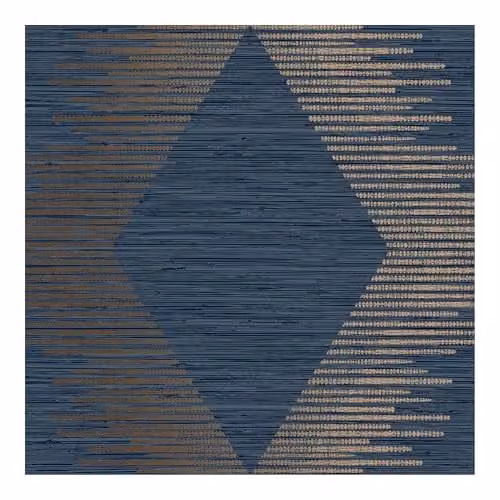 Graham & Brown Superfresco Easy Navy and Copper Serenity Large Scale Geometric Abstract Wallpaper in Blue and Orange – 1