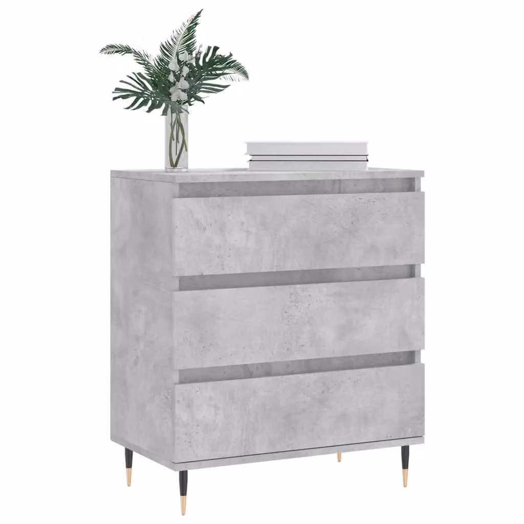 Berkfield Home Modern Sideboard in Concrete Grey, W/D/H: 60 x 35 x 70 cm – 2