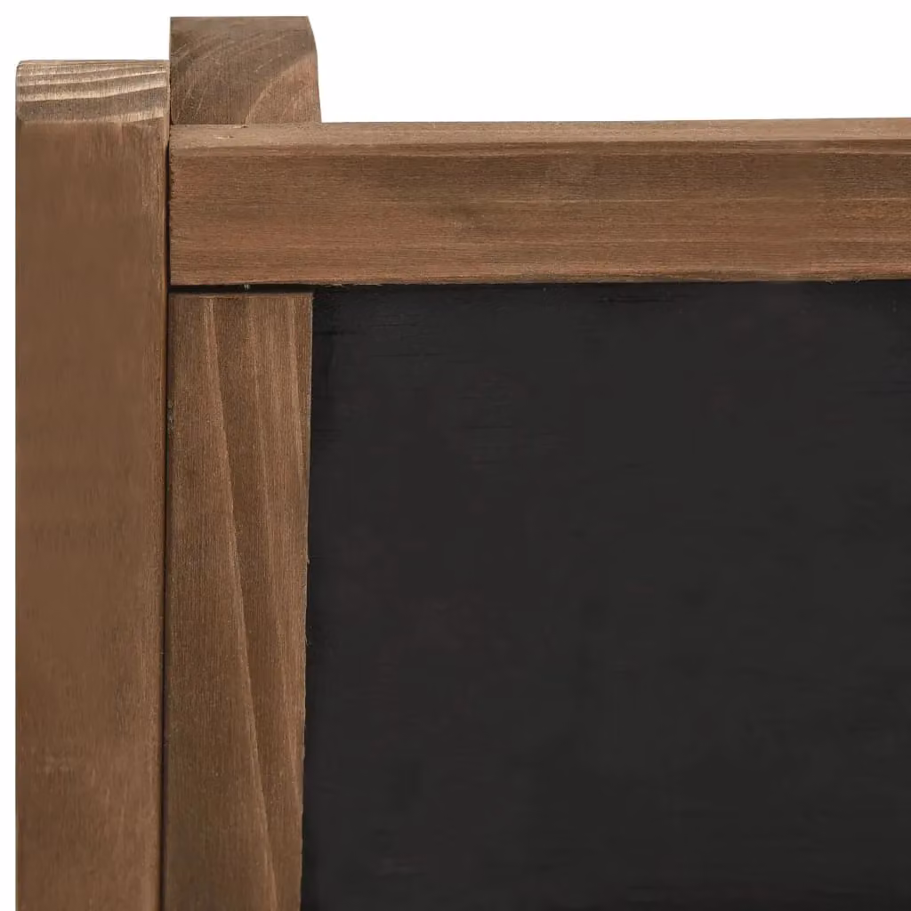 Berkfield Home 3-Tier Rustic Brown Solid Fir Wood Plant Stand with Blackboard, W/D/H: 40 x 30 x 90 cm – 3
