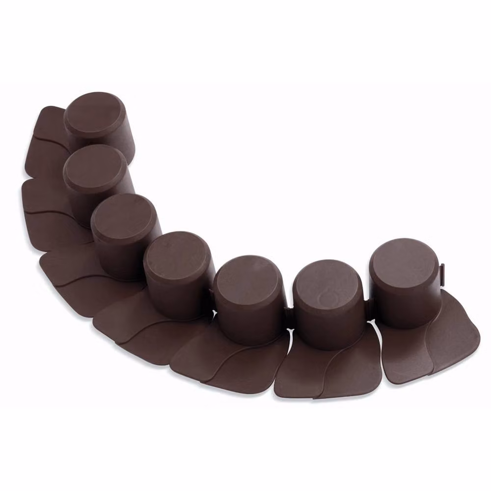 Prosperplast Brown Plastic Palisade Garden Edging Border 4.05m – 3
