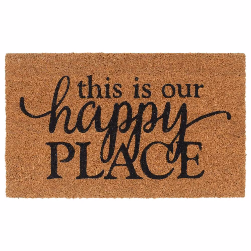 Berkfield Home Rectangular Coir and PVC Door Mat, Brown, W: 45 cm, L: 75 cm – 1
