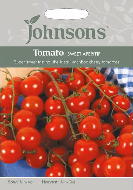 Johnsons Sweet Aperitif Tomato Vegetable Seeds, Red