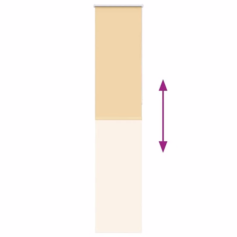 Berkfield Home Blackout Roller Blind in Beige, Thermal Insulating Polyester, W: 60 cm, H: 230 cm