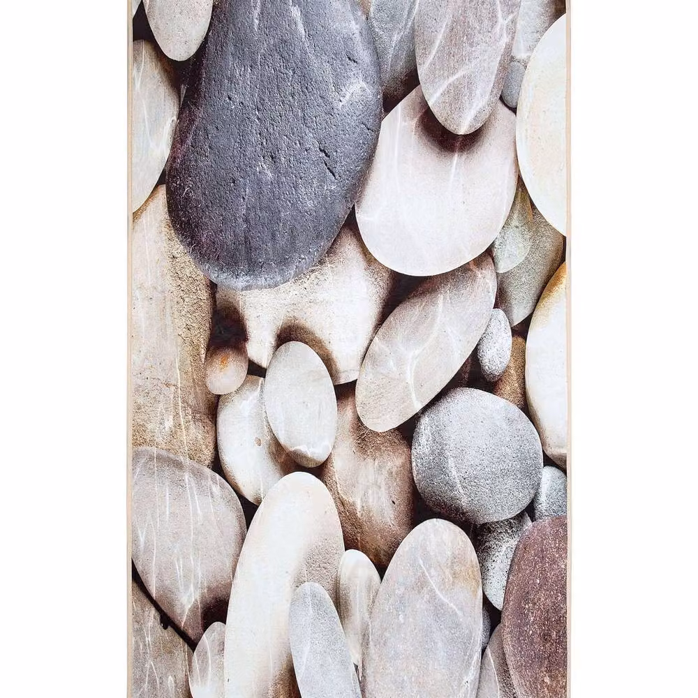Wyld and Coco Rectangular Polyester Area Rug in Multicolour Stone Look, W: 80 cm, L: 150 cm